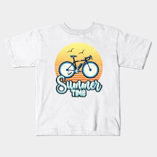 Summer Time Bicycle Love a Biking Cycling Biker Biking Kids T-Shirt